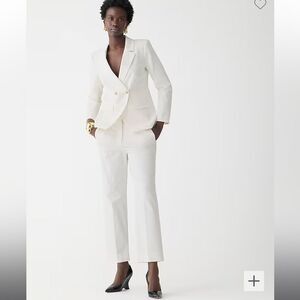 NWT J. CREW SIZE 14 Kate straight-leg pant bi-stretch cotton blend pants white